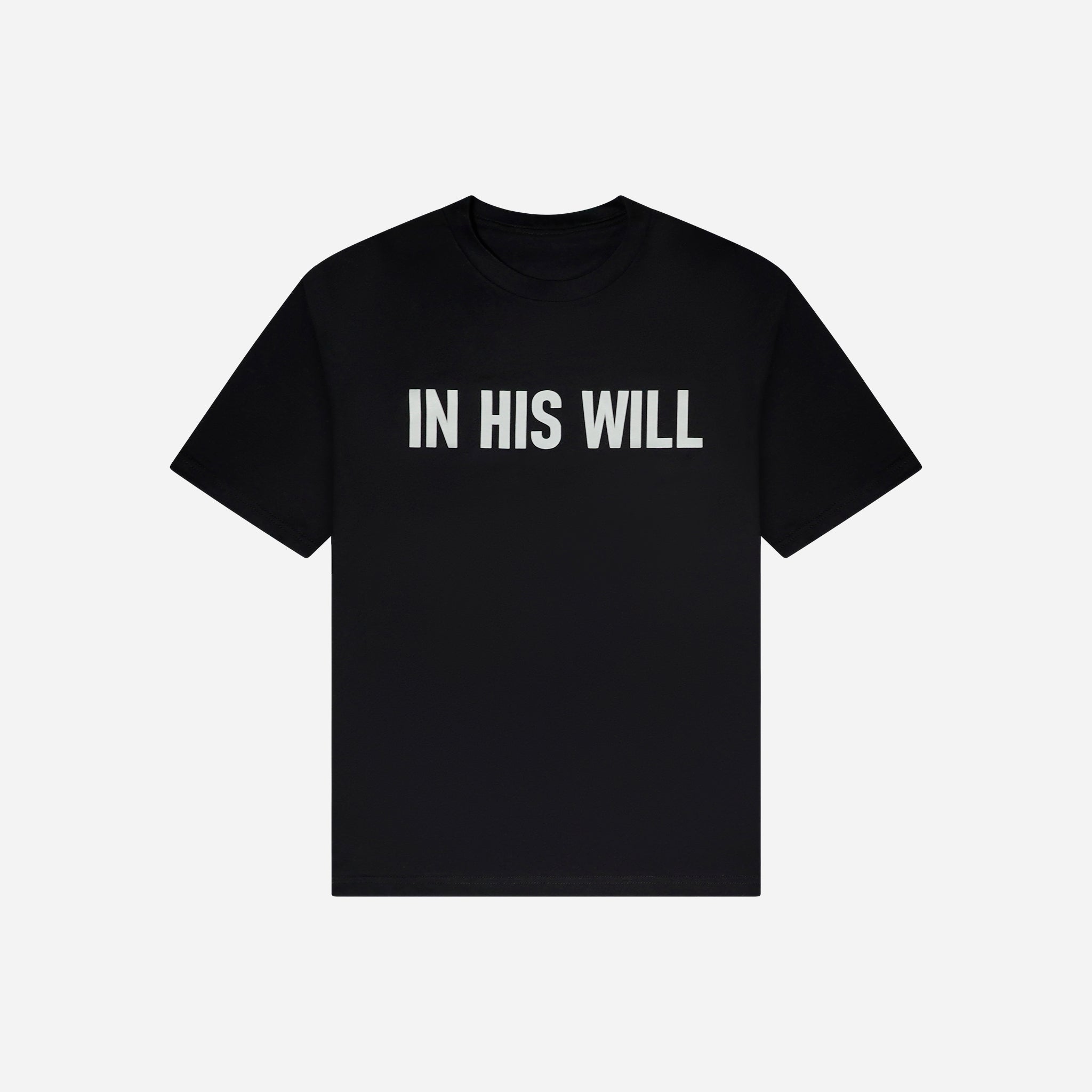 IN HIS WILL TEE (BLACK/WHITE)