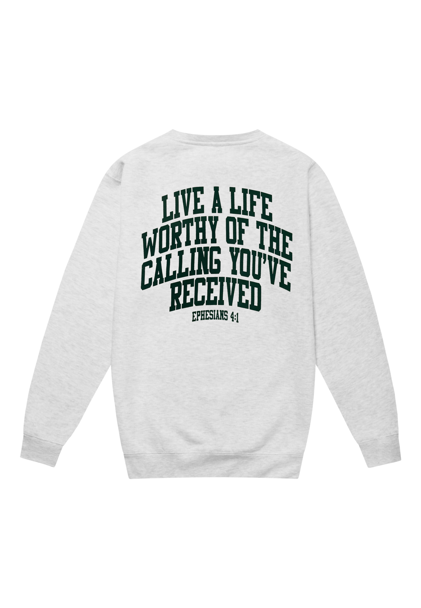 LIVE WORTHY OF THE CALLING CREWNECK – OATMEAL GREY