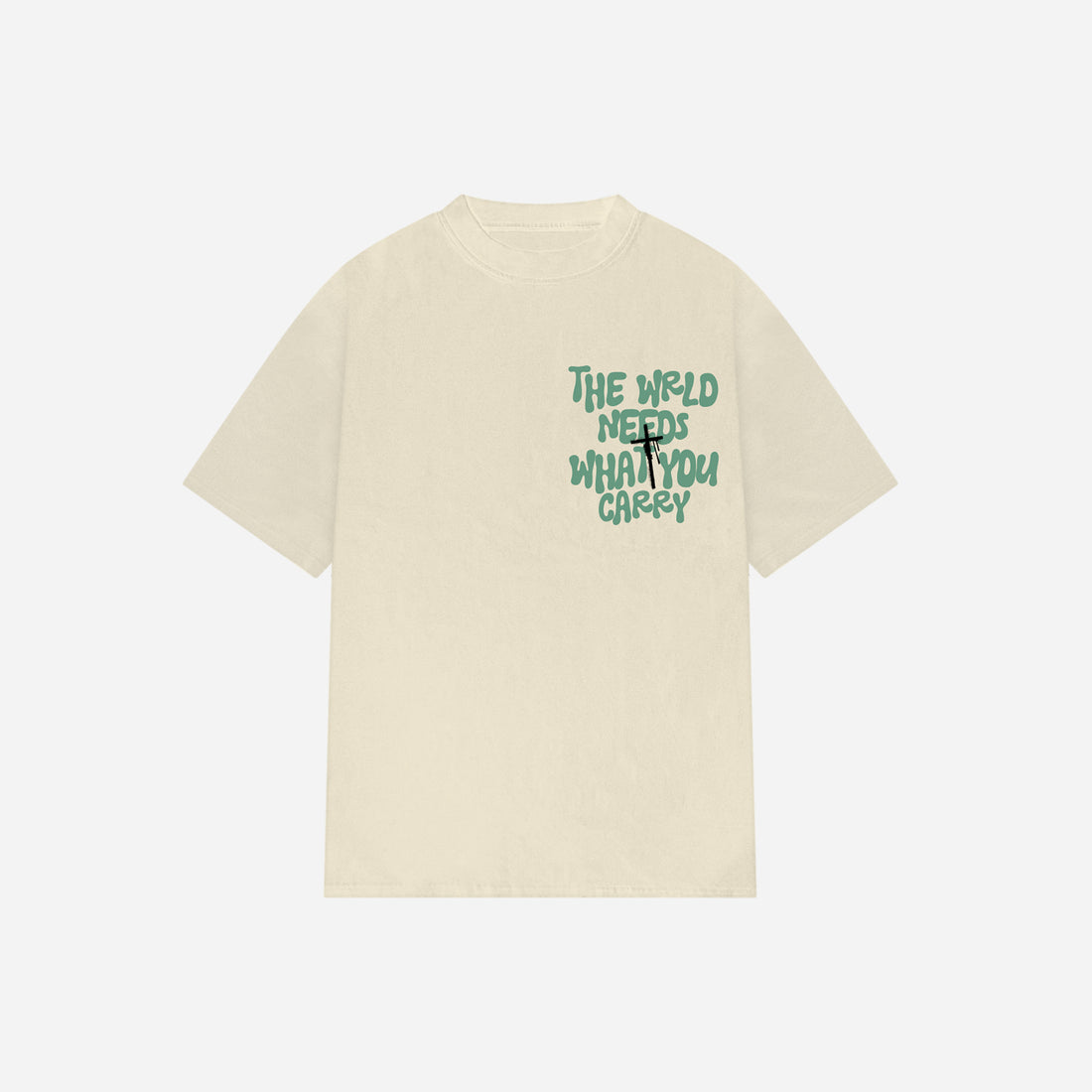 WRLD NEEDS WHAT YOU CARRY TEE (CREAM)