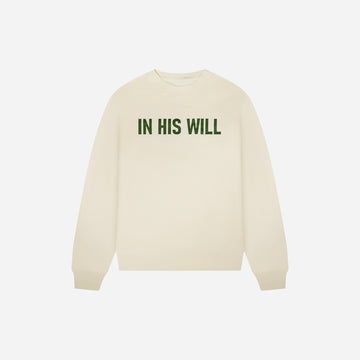 IN HIS WILL CREW (OLIVE/CREAM)