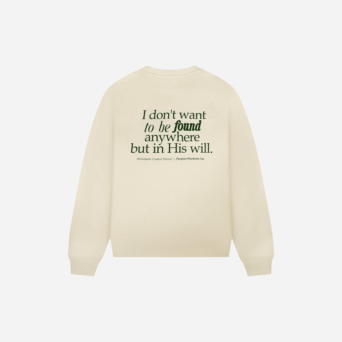 IN HIS WILL CREW (OLIVE/CREAM)