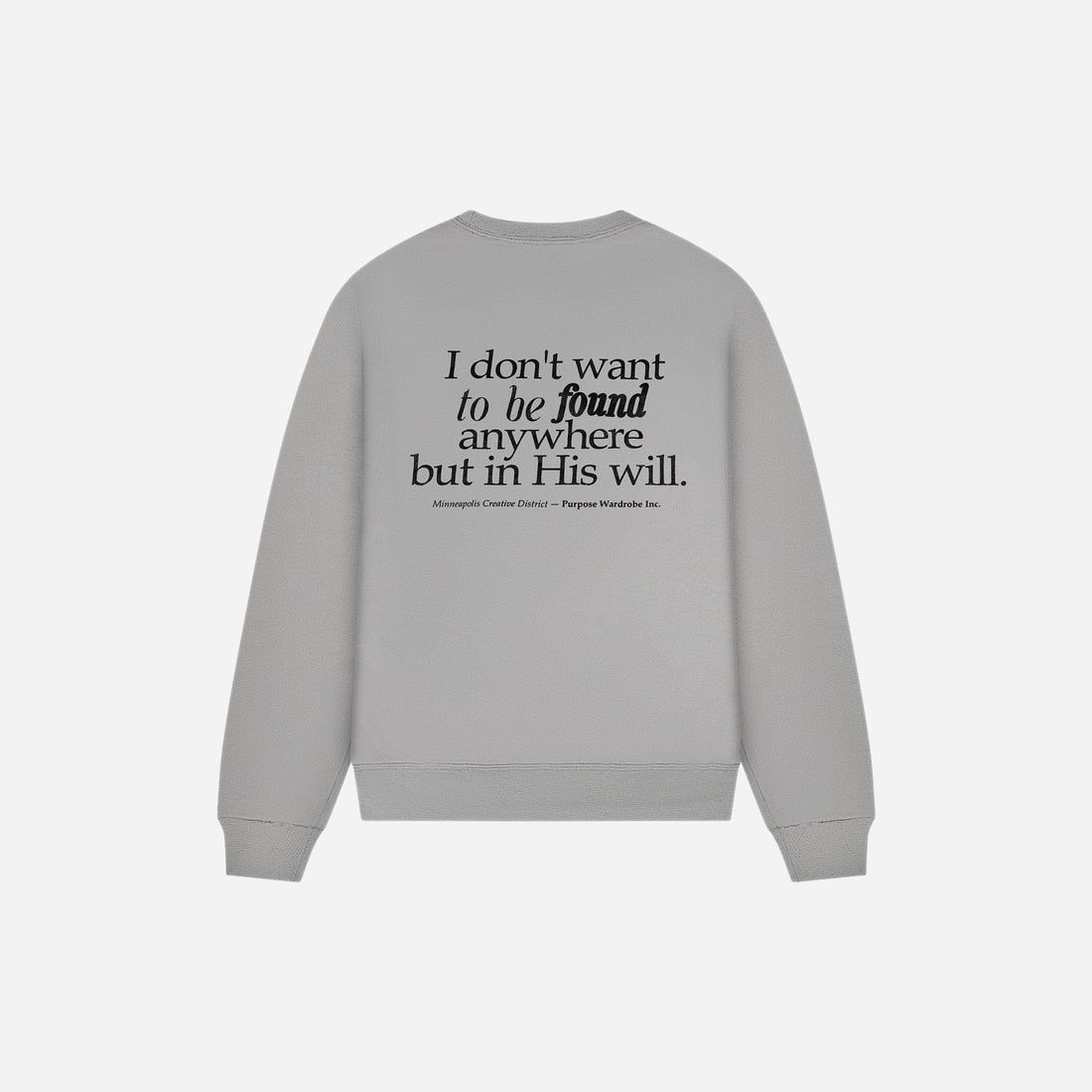 IN HIS WILL CREW (GREY/BLACK)