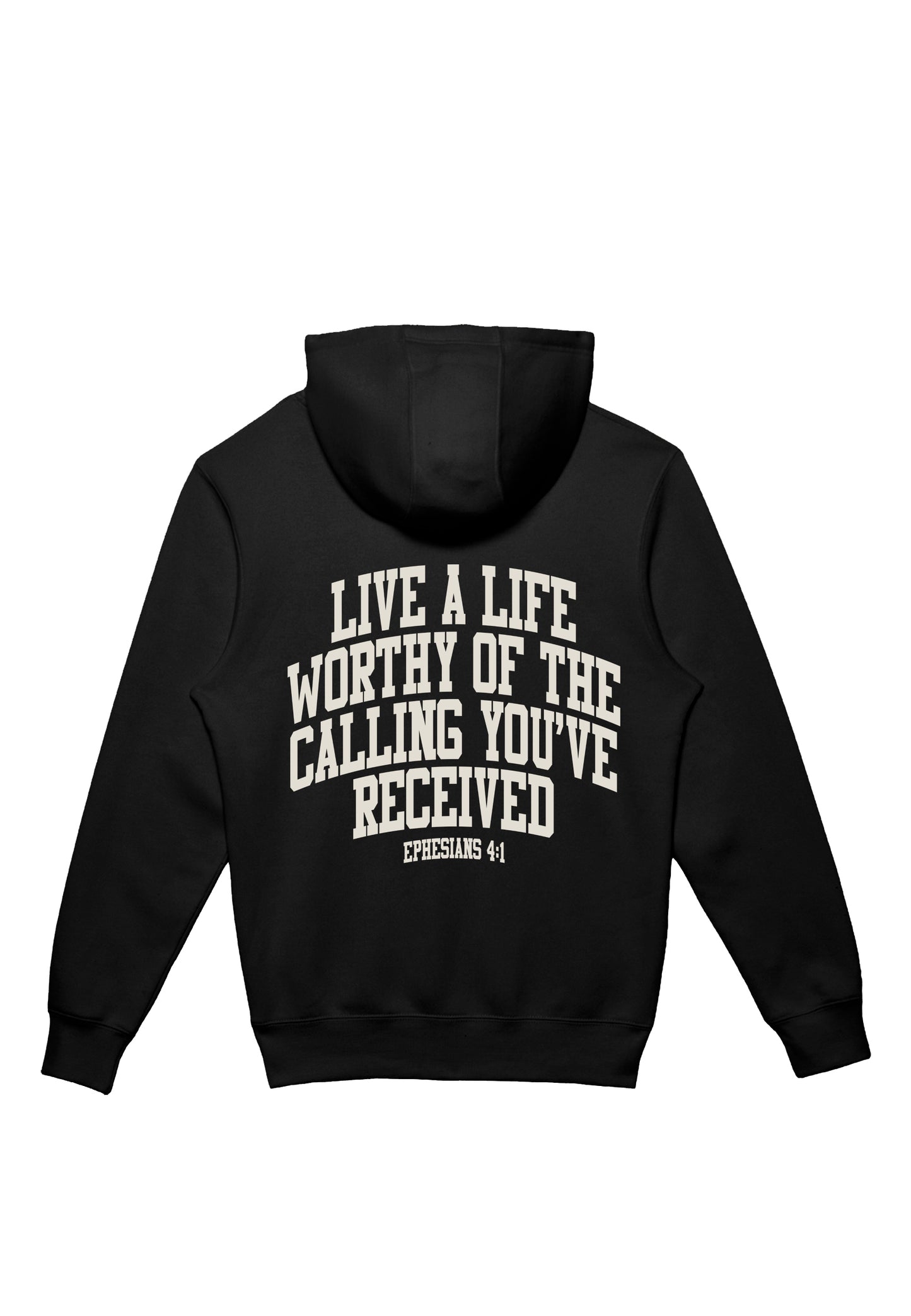 LIVE WORTHY OF THE CALLING HOODIE – CORE BLACK