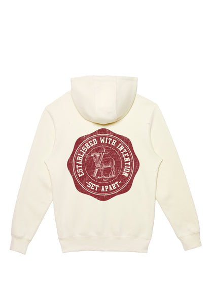 CALLED BY JESUS CHRIST HOODIE – BONE / WINE