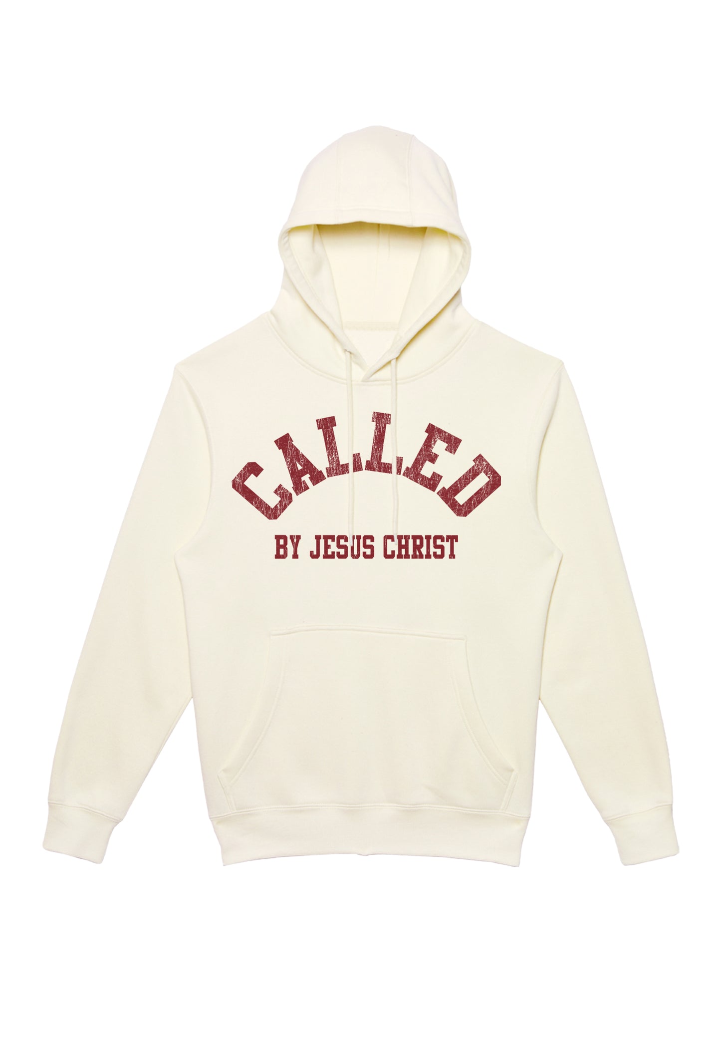 CALLED BY JESUS CHRIST HOODIE – BONE / WINE