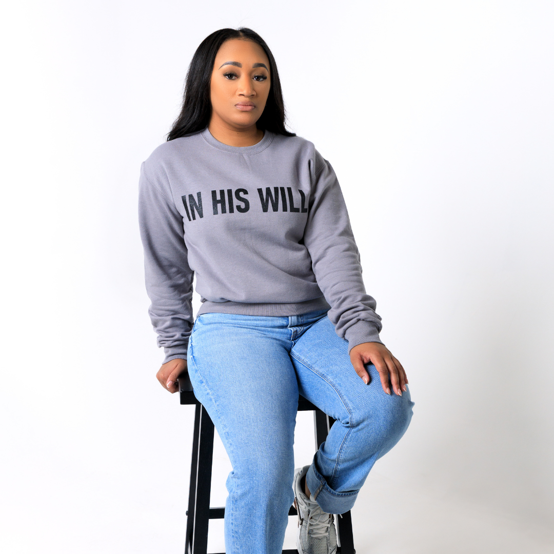 IN HIS WILL CREW (GREY/BLACK)